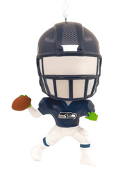 Hallmark NFL Seattle Seahawks Bouncing Buddy Wobble Head Christmas Ornament