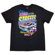 Mens & Big Mens Black King of the Streets Racing Graphic Tee T-Shirt
