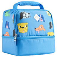 Fit & Fresh Edna French 2 Compartment Insulated Lunch Box, Blue Dogs Lunchbag