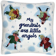 St Nicholas Square My Grandkids are Angels Mini Christmas Throw Pillow, Accent