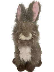 Celebrate Large Fuzzy Gray & Silver Bunny Rabbit 17" Plush Easter Stuffed Animal