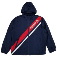 Reebok Mens Navy Blue Retro Winderbreaker Zip Jacket X-Large