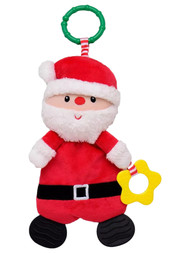 Magic Years Christmas Santa Claus 10 inch Crib Activity Baby Toy with Teether