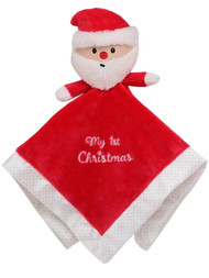 Magic Years 1st Christmas Santa Baby Blankee Silky Edge Security Blanket Rattle