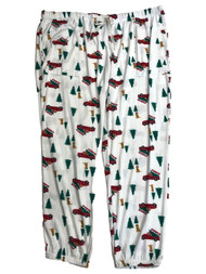 Womens Soft Red Truck Holiday Christmas Tree Sleep Pants Pajama Bottoms