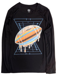 Athletic Works Boys Silky Black Long Sleeve Football Shirt Size Large 10-12