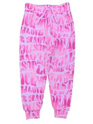Justice Girls Hot Pink Fleece Jogger Pants Sweatpants Sweats