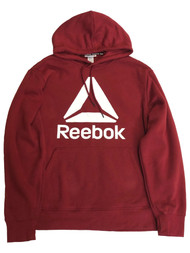 Mens Burgundy Red Reebok Hoodie Sweatshirt Athletic Pull-Over Top X-Large