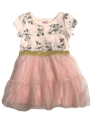 Disney Infant & Toddler Girls Pink Mickey & Minnie Mouse Heart Dress