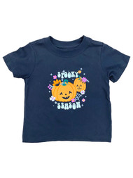 Infant & Toddler Girls Black Short Sleeve Spooky Season Halloween T-Shirt