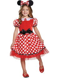 Disney Girls Red Minnie Mouse Glitter Tutu Costume Dress No Headband Small 6/6X