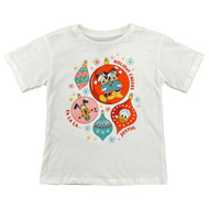 Disney Girls White Holiday Cheers Christmas Graphic Tee Shirt T-Shirt