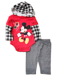 Disney Infant Boys 2pc Piece Mickey Mouse Bodysuit & Pants Set 3-6 Months