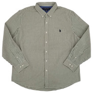 U.S. Polo Assn. Mens Winter Tree Gingham Long Sleeve Button-Down Woven Shirt