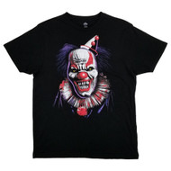 Mens & Big Mens Black Scary Clown Graphic Tee Short Sleeve Halloween T-Shirt