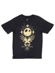 Disney Boys Black Nightmare Before Christmas Short Sleeve Halloween Shirt