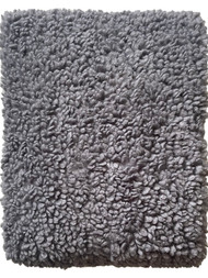 Linden Street Gray Shearling Faux Fur Plush Throw Blanket Reverses to Mink 50x60