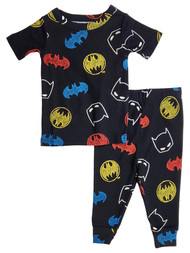 Infant Boys Black Batman Superhero Pajama Pants Sleep Set 12 Months