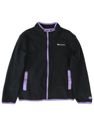 Champion Girls Lightweight Black & Purple Fleece Jacket Sweatshirt