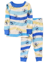 Infant & Toddler Boys Baby Shark Snug Fit Stripe 2 Piece Pajama Set