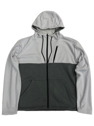 Xersion Mens Pale Blue Gray Performance  Zip Up Hoodie Sweatshirt Jacket