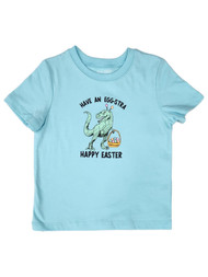 Toddler Boys Blue Have an Egg-Stra Happy Easter Short Sleeve Tee T-Shirt
