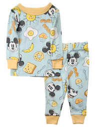 Infant & Toddler Boys Mickey Mouse Snug Fit Blue 2 Piece Pajama Set