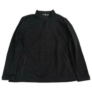 Van Heusen Mens Black Heather Quarter Zip Mock Neck Sweatshirt Jacket XX-Large