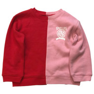 Toddler Girls Red & Pink Smiles & Sunshine Pull-over Sweatshirt Top