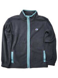 Boys Champion Gray Fleece Full Zip Front Athletic Jacket Sweatshirt