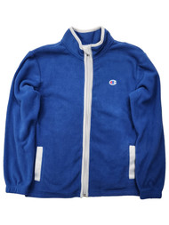 Boys Champion Blue Fleece Full Zip Front Athletic Jacket Sweatshirt