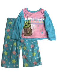 Star Wars Toddler Girls Pink & Blue Baby Yoda Pajamas Sleep Set