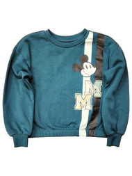 Disney Girls Green With Design On Back Mickey Mouse Sweatshirt XX-Small (4-5)