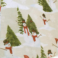 St Nicholas Square Yuletide Snowman Tablecloth 60x84 Oblong
