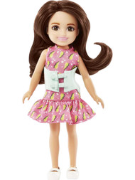 Barbie 6" Chelsea Doll with Back Brace for Scoliosis Spine Curvature, Brunette