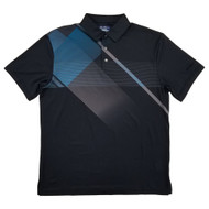 Ben Hogan Mens Caviar Geo Print Short Sleeve Performance Golf Polo Shirt