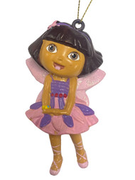 Nickelodeon Dora the Explorer #7 Fairy Pink Dress Christmas Ornament