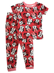 Disney Infant & Toddler Girls Red Minnie Mouse Pajamas Sleep Set