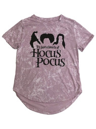 Womens (Junior's) Purple Tie Dye Hocus Pocus Halloween T-Shirt Tee Shirt