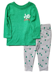 Toddler Boys Green Jolly & Joyful T-Shirt & Pants Christmas Outfit Set