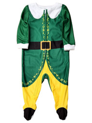 Infant & Toddler Boys Lightweight Green Elf Christmas Sleeper Pajamas