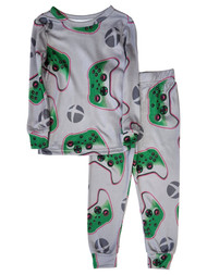 XBOX Boys Gray & Green Long Sleeve T-Shirt & Sleep Pants Pajama Set
