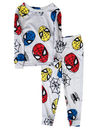 Boys Spiderman Gray Long Sleeve T-Shirt & Sleep Pants Pajama Set Size 4