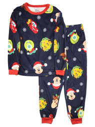 Boys Blue Disney Character Christmas Pajamas Shirt & Sleep Pants Set