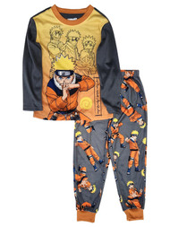 Boys Gray Naruto Long Sleeve Shirt & Sleep Pants Pajama Set