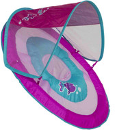 Swim Ways Baby Spring Float with Sun Canopy Pink & Blue Fish Design