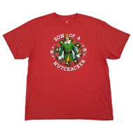 Elf Mens Red Son Of A Nutcracker Christmas Holiday T-Shirt Large