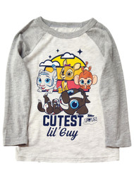 Toddler Boys Gray T.O.T.S "Cutest lil' Guy" Long Sleeve T-Shirt Tee Shirt