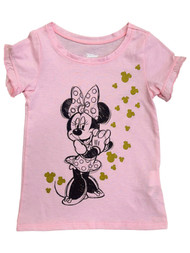 Disney Infant Toddler Girls Pink Minnie Mouse Short Sleeve T-Shirt Tee Shirt