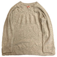 Evri Womens Plus Size Soft Beige Speckled Pull-Over Sweater